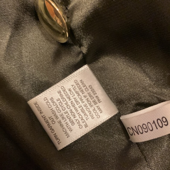 Very Dark Green Satin One Button Blazer - Picture 11 of 11